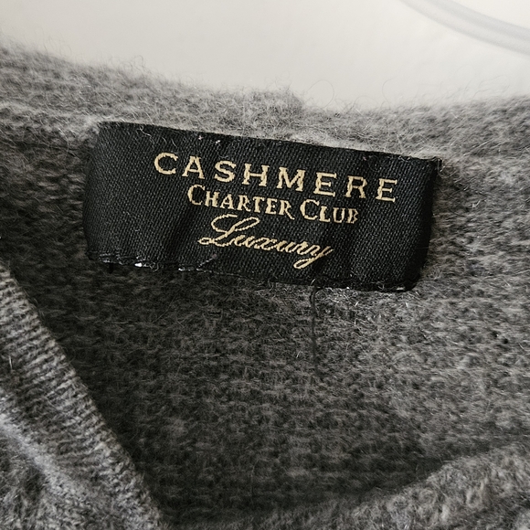 Charter Club Gray Relaxed Long Sleeve Hoodie - Picture 4 of 5